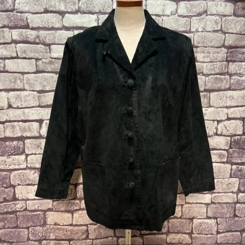 Stan Herman Leather Suede Long Sleeve Jacket Size XL